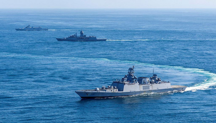 INS Sahyadri displays prowess at maiden India-Indonesia-Australia trilateral maritime exercise