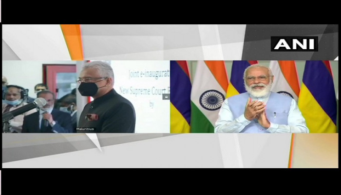 PM Modi, Mauritian counterpart jointly inaugurate India-assisted social housing units project