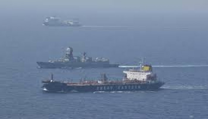 Indian Navy warship helps cargo vessel under drone attack in Gulf of Aden